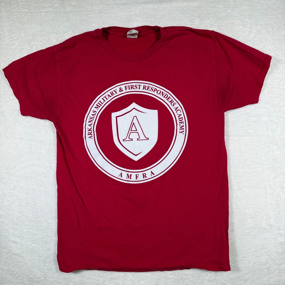 Arkansas Military First Responders Academy AMFRA Red T Shirt M/M Mens